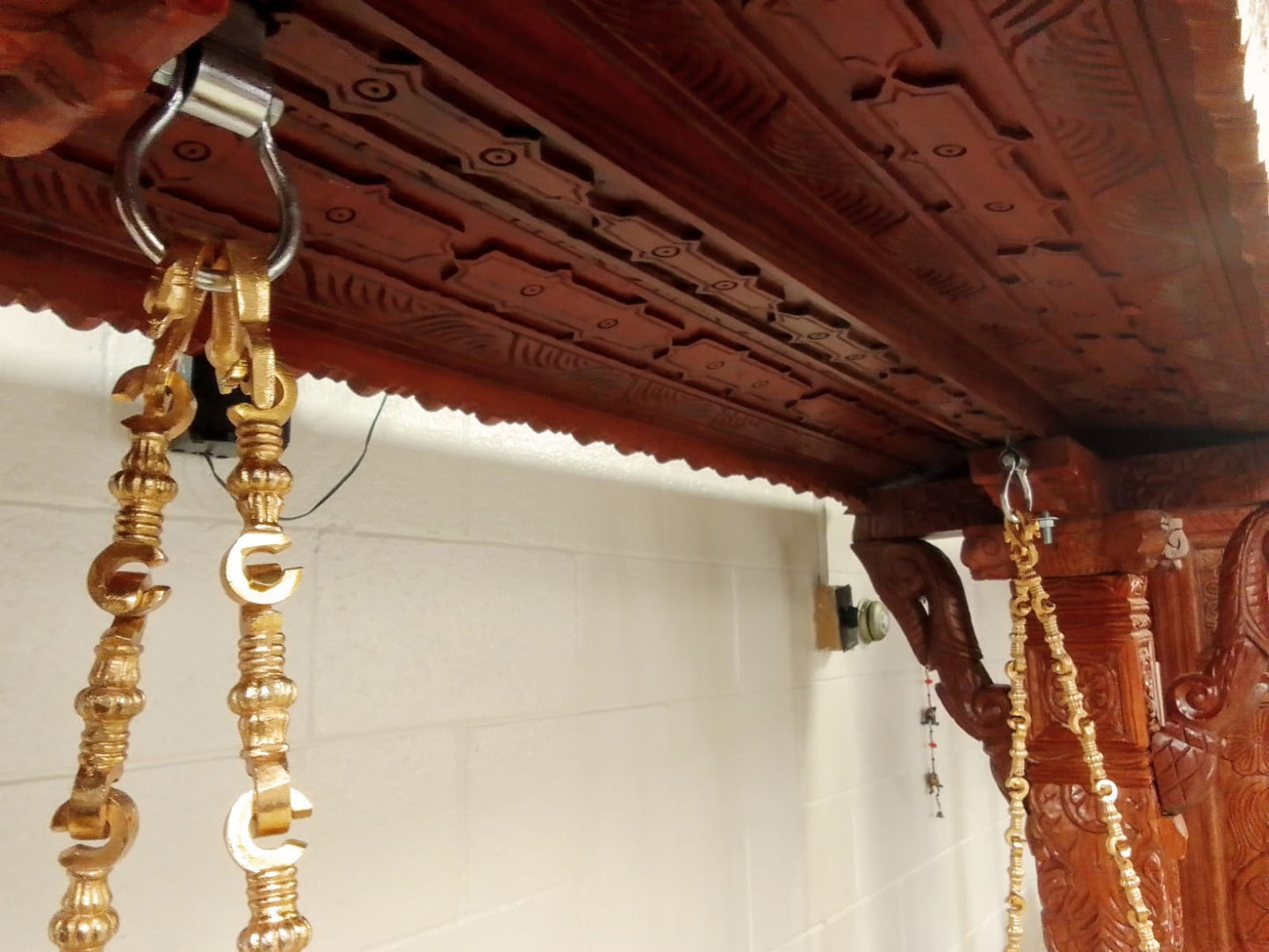 Honey finish, Triveni 🌟 Royal Indian Swing Set (Maharaja Jhoola) – Handcrafted Wood 🪑✨🛋️ Ships from USA |