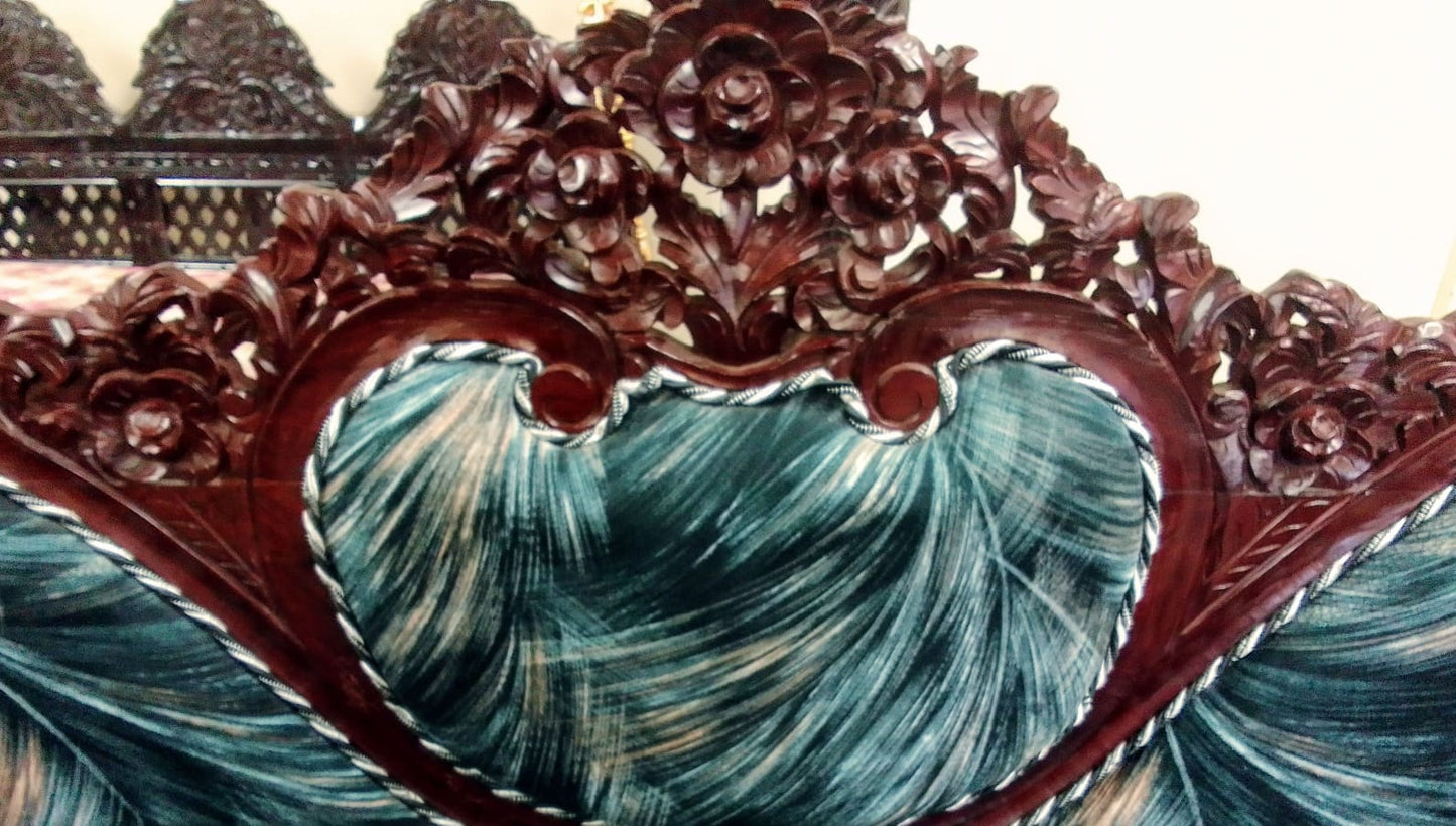 ✨ Timeless Design. 🪑 Mahogany finish Luxury Handcrafted Sofa Set + Coffee Table | Made in Rajasthan, India 🇮🇳 Royal Craftsmanship.  🛋️ Ships from USA