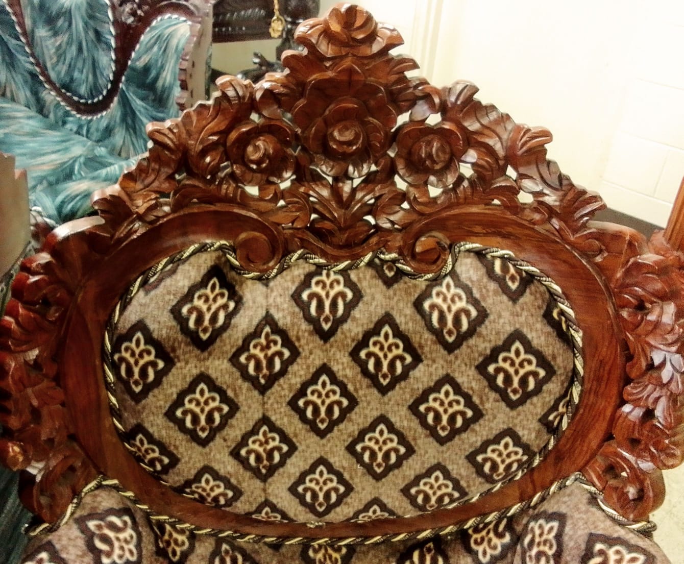 ✨ Timeless Design. 🪑 Honey finish Luxury Handcrafted Sofa Set + Coffee Table | Made in Rajasthan, India 🇮🇳 Royal Craftsmanship.  🛋️ Ships from USA