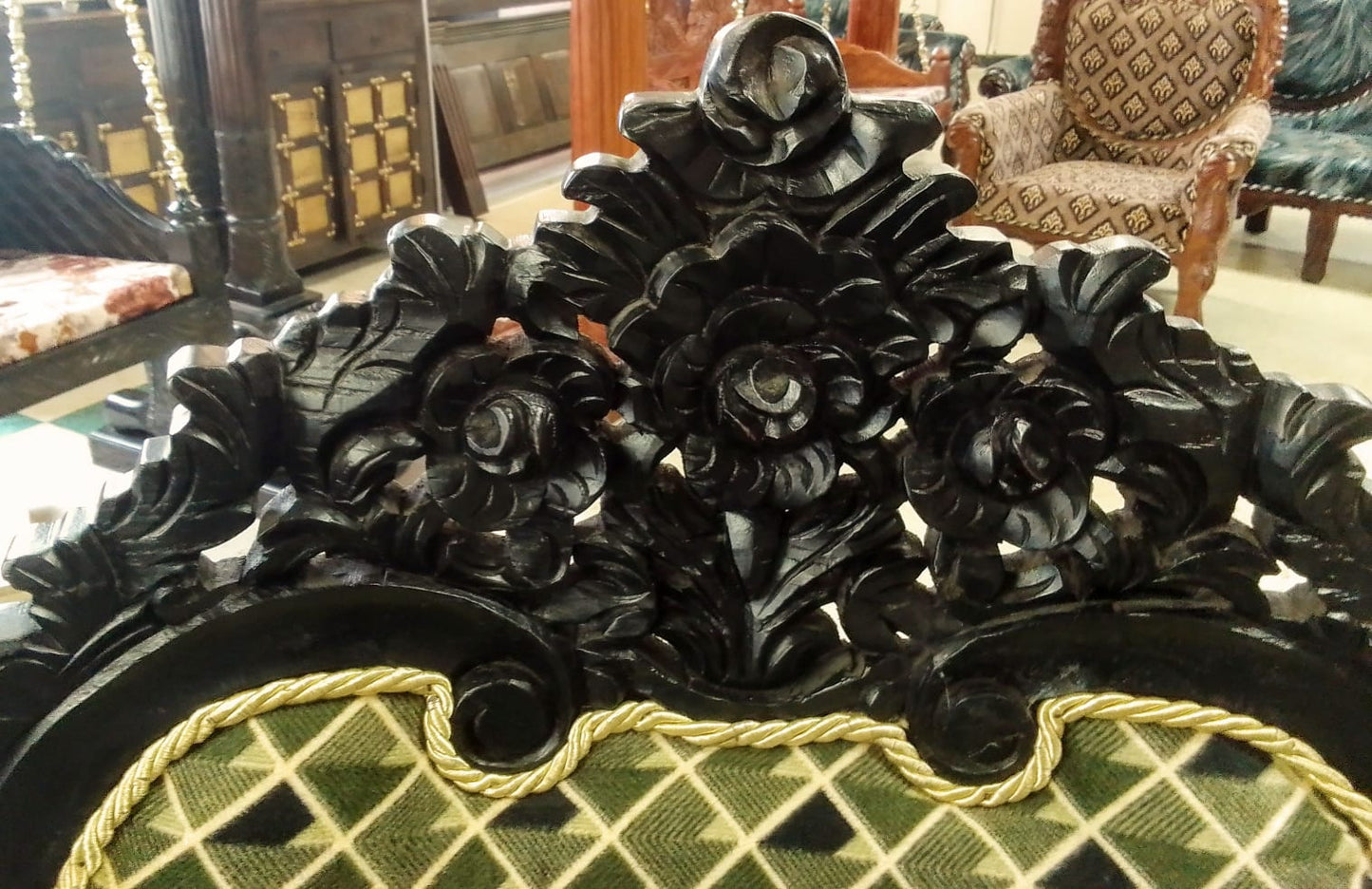 ✨ Timeless Design. 🪑 Dark Walnut Luxury Handcrafted Sofa Set + Coffee Table | Made in Rajasthan, India 🇮🇳 Royal Craftsmanship.  🛋️ Ships from USA