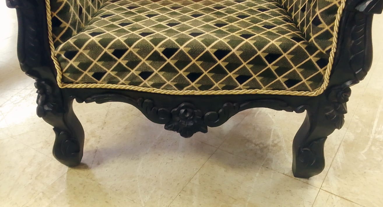 ✨ Timeless Design. 🪑 Dark Walnut Luxury Handcrafted Sofa Set + Coffee Table | Made in Rajasthan, India 🇮🇳 Royal Craftsmanship.  🛋️ Ships from USA