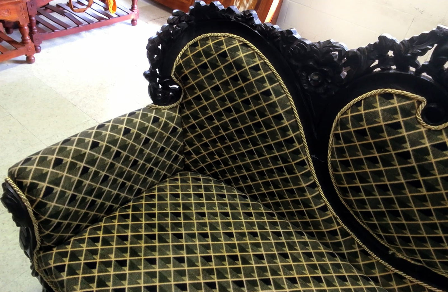 ✨ Timeless Design. 🪑 Dark Walnut Luxury Handcrafted Sofa Set + Coffee Table | Made in Rajasthan, India 🇮🇳 Royal Craftsmanship.  🛋️ Ships from USA