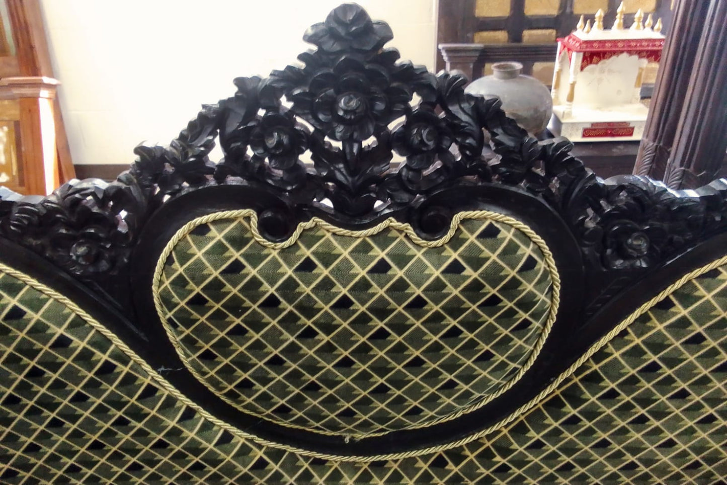 ✨ Timeless Design. 🪑 Dark Walnut Luxury Handcrafted Sofa Set + Coffee Table | Made in Rajasthan, India 🇮🇳 Royal Craftsmanship.  🛋️ Ships from USA