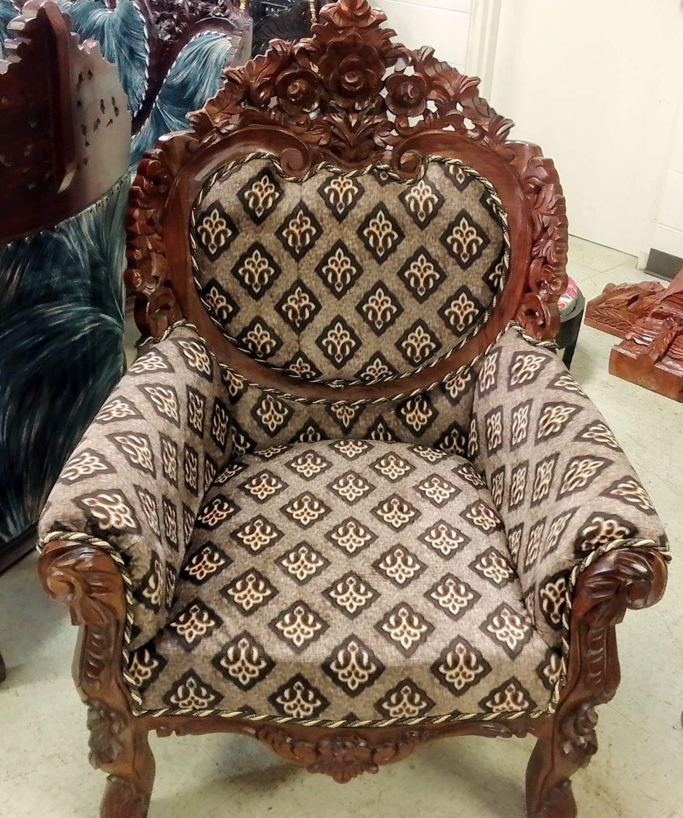 ✨ Timeless Design. 🪑 Honey finish Luxury Handcrafted Sofa Set + Coffee Table | Made in Rajasthan, India 🇮🇳 Royal Craftsmanship.  🛋️ Ships from USA